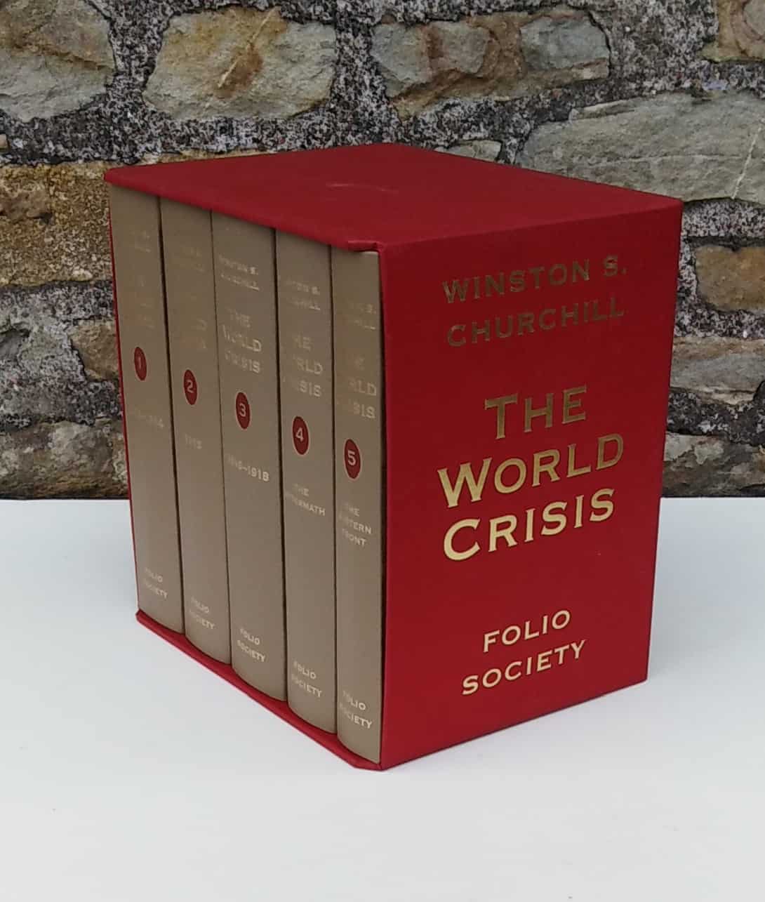The World Crisis 5 Volume Set in Slipcase. Winston S. Churchill. Folio Society, 2007